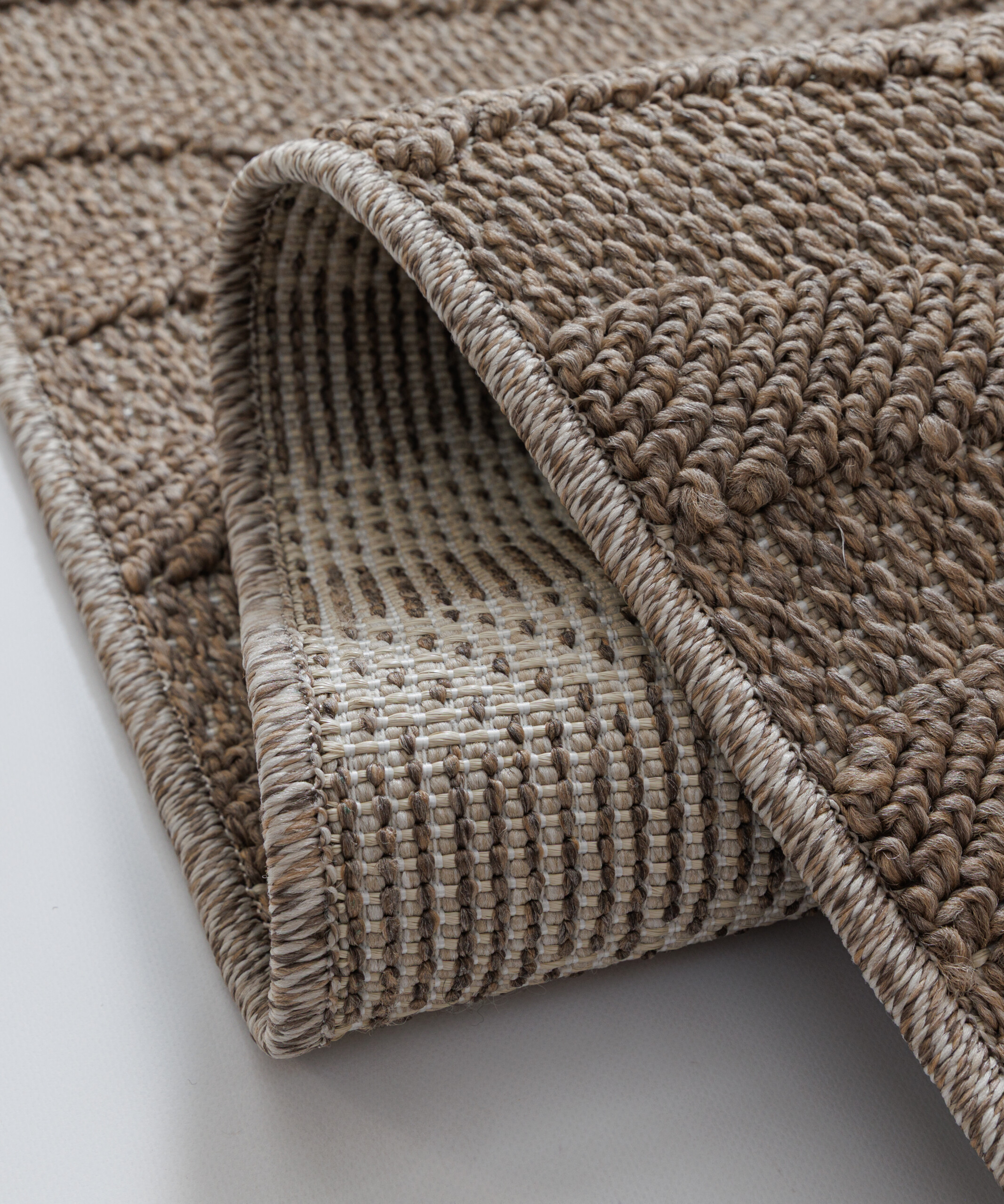 Outdoor Teppich - Dunor Ripple Braun - close up Outdoor Teppich - Dunor Ripple Braun - close up