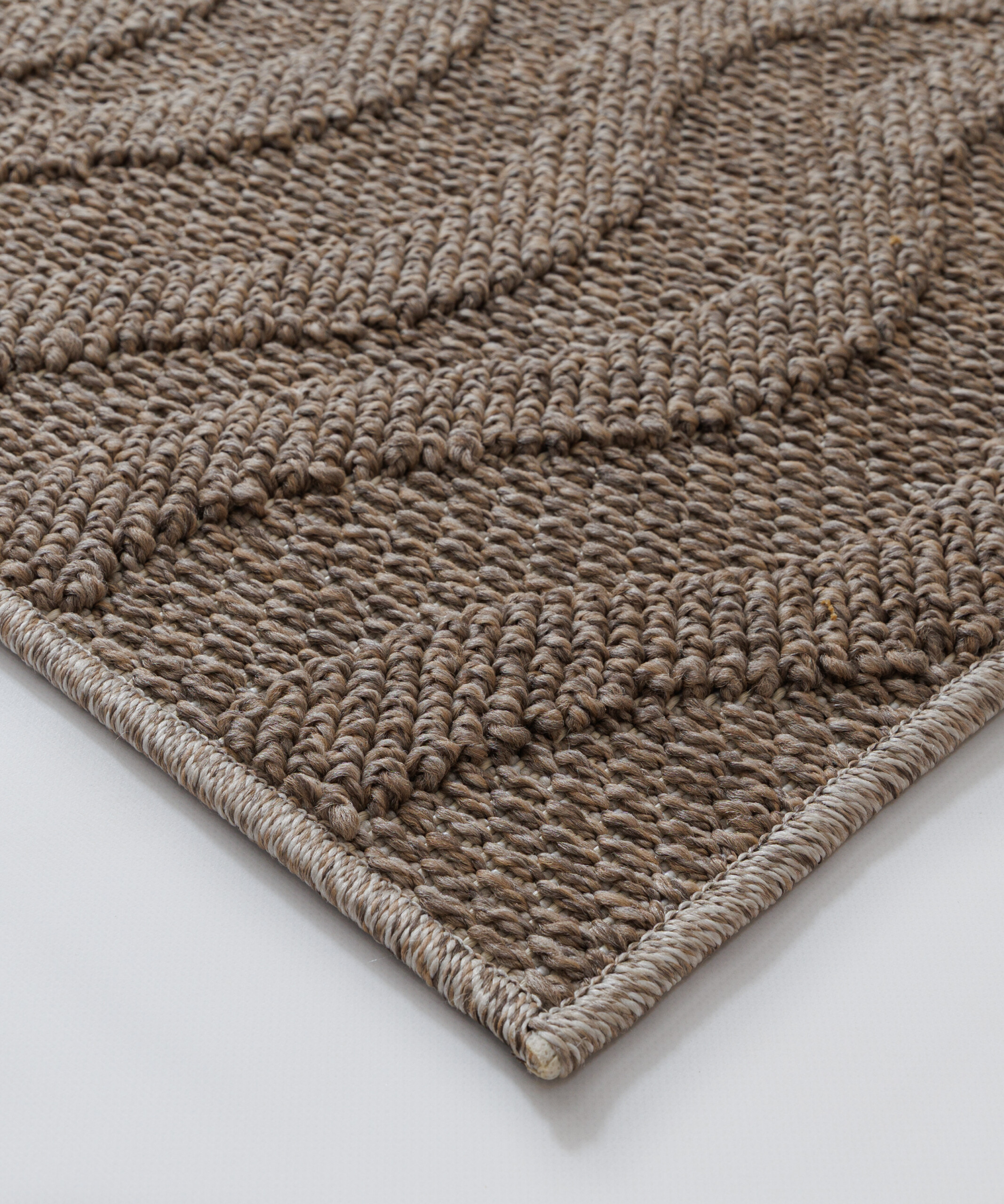 Outdoor Teppich - Dunor Ripple Braun - close up Outdoor Teppich - Dunor Ripple Braun - close up