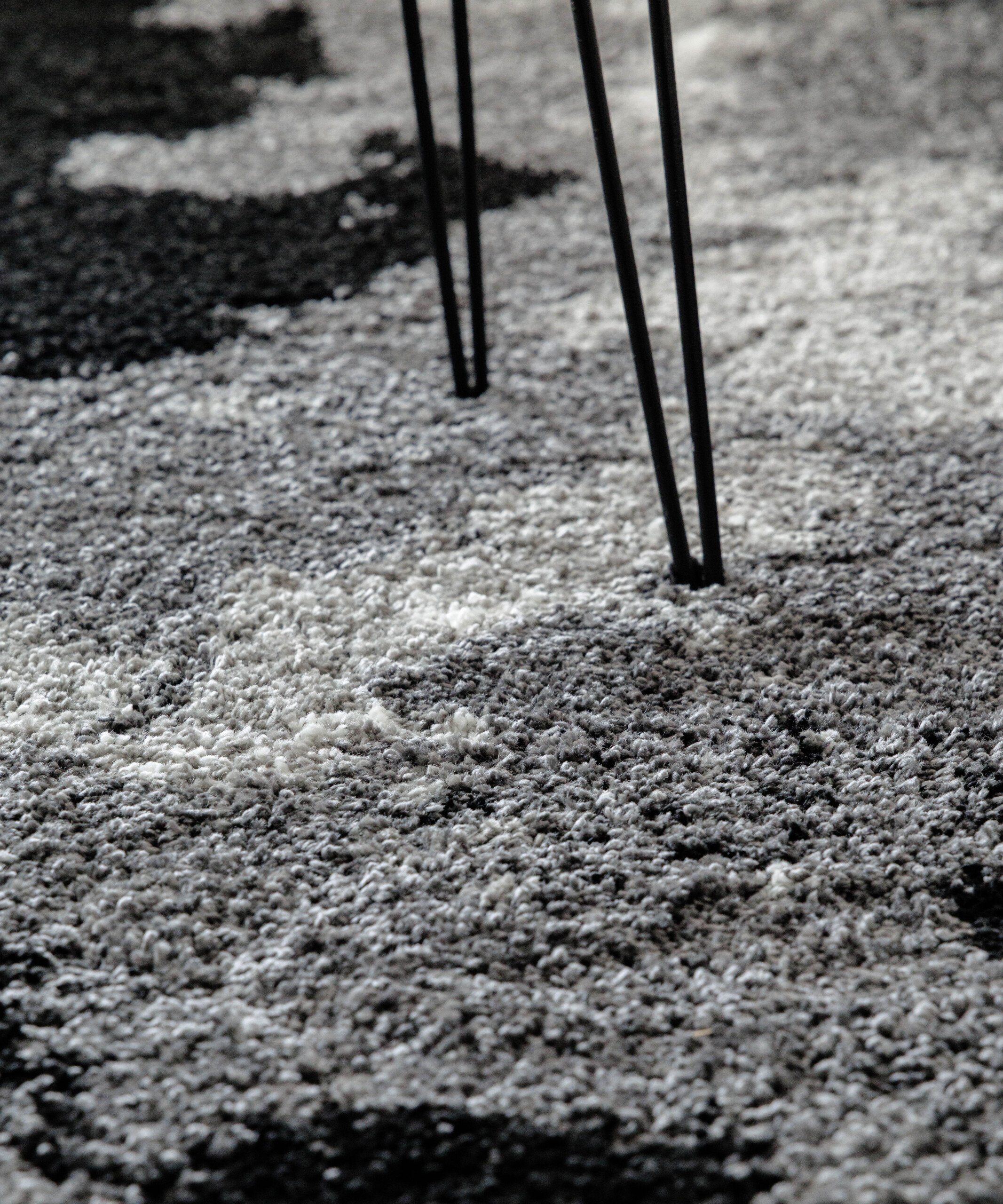 Hochflor Teppich Quadratisch Marble Artisan - Grau - close up Hochflor Teppich Quadratisch Marble Artisan - Grau - close up