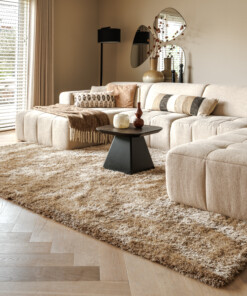 Shaggy Teppich - Meadow Beige - sfeer