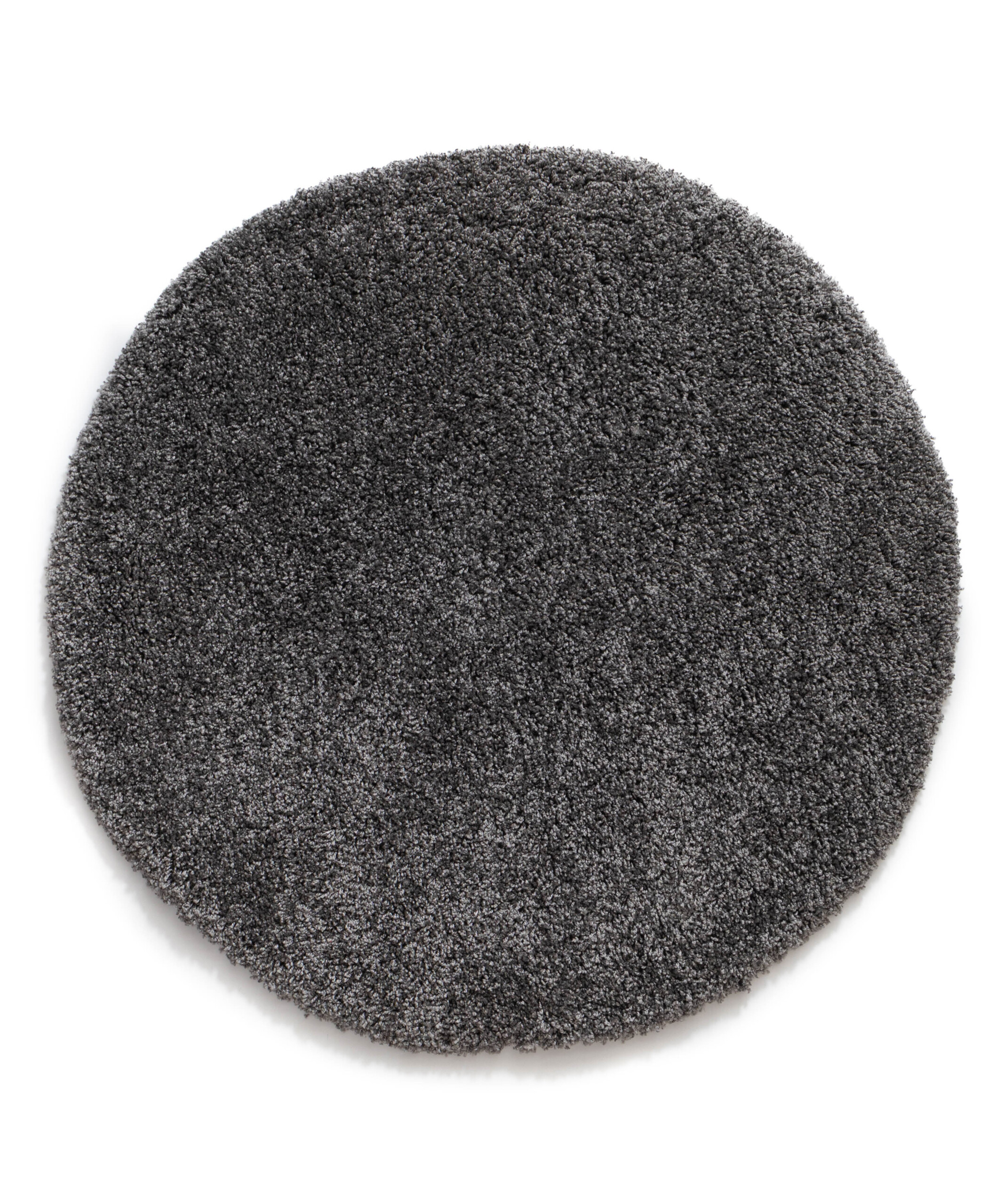 Hochflor Teppich Rund Shaggy Grand - Dunkelgrau - overzicht Hochflor Teppich Rund Shaggy Grand - Dunkelgrau - overzicht