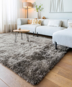 Hochflor Teppich - Posh Velours Grau - sfeer