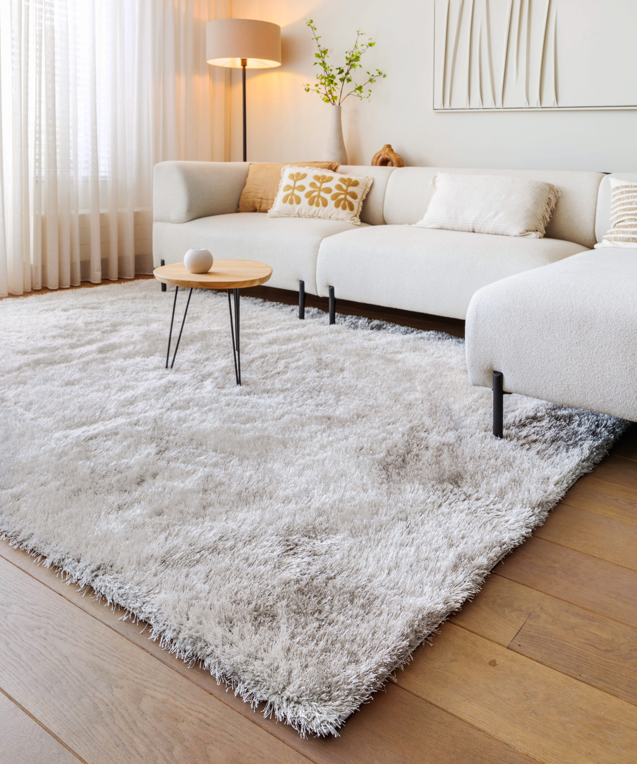 Hochflor Teppich - Posh Velours Hellgrau - sfeer Hochflor Teppich - Posh Velours Hellgrau - sfeer