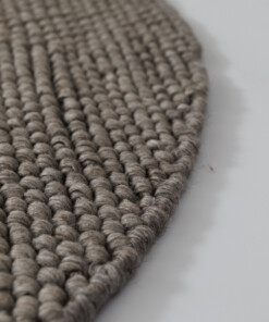 Wollteppich Rund - Løkke Sandfarbe - close up