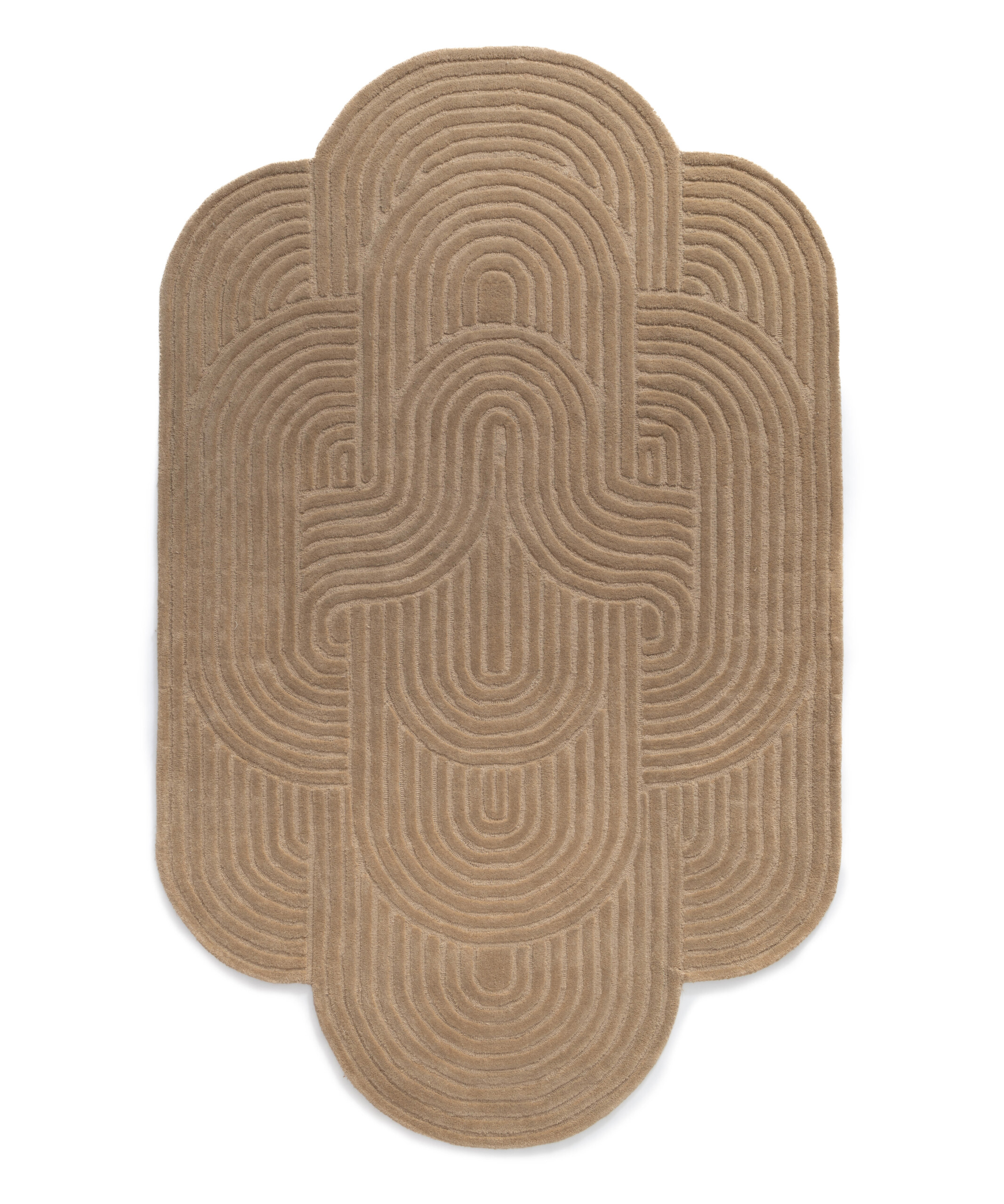 Organisches Design Teppich - Balans Beige - overzicht Organisches Design Teppich - Balans Beige - overzicht