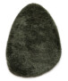 Organischer Shaggy Teppich - Sveve Pebble Moosgrün - overzicht, thumbnail