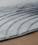 Teppich Rund Skandinavisch - Contour Curve Grau - close up, thumbnail