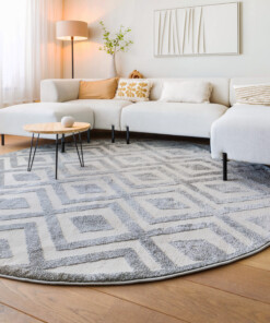 Teppich Rund Skandinavisch - Contour Diamond Grau - sfeer