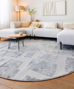 Teppich Rund Skandinavisch - Contour Stone Grau - sfeer