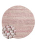 Wollteppich Rund - Fjell Creme/Pink - overzicht, thumbnail