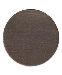 Runder Wollteppich - Grund Taupe - overzicht, thumbnail
