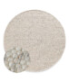 Runder Wollteppich - Silvull Beige - overzicht, thumbnail