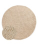 Wollteppich Rund - Tvist licht Beige - overzicht, thumbnail