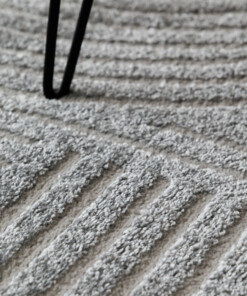 Teppich Skandinavisch - Contour Bend Grau - close up, thumbnail Teppich Skandinavisch - Contour Bend Grau - close up, thumbnail