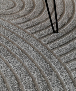 Teppich Skandinavisch - Contour Curve Grau - close up, thumbnail Teppich Skandinavisch - Contour Curve Grau - close up, thumbnail