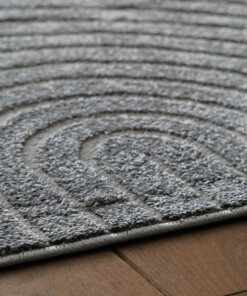 Teppich Skandinavisch - Contour Curve Grau - close up, thumbnail Teppich Skandinavisch - Contour Curve Grau - close up, thumbnail