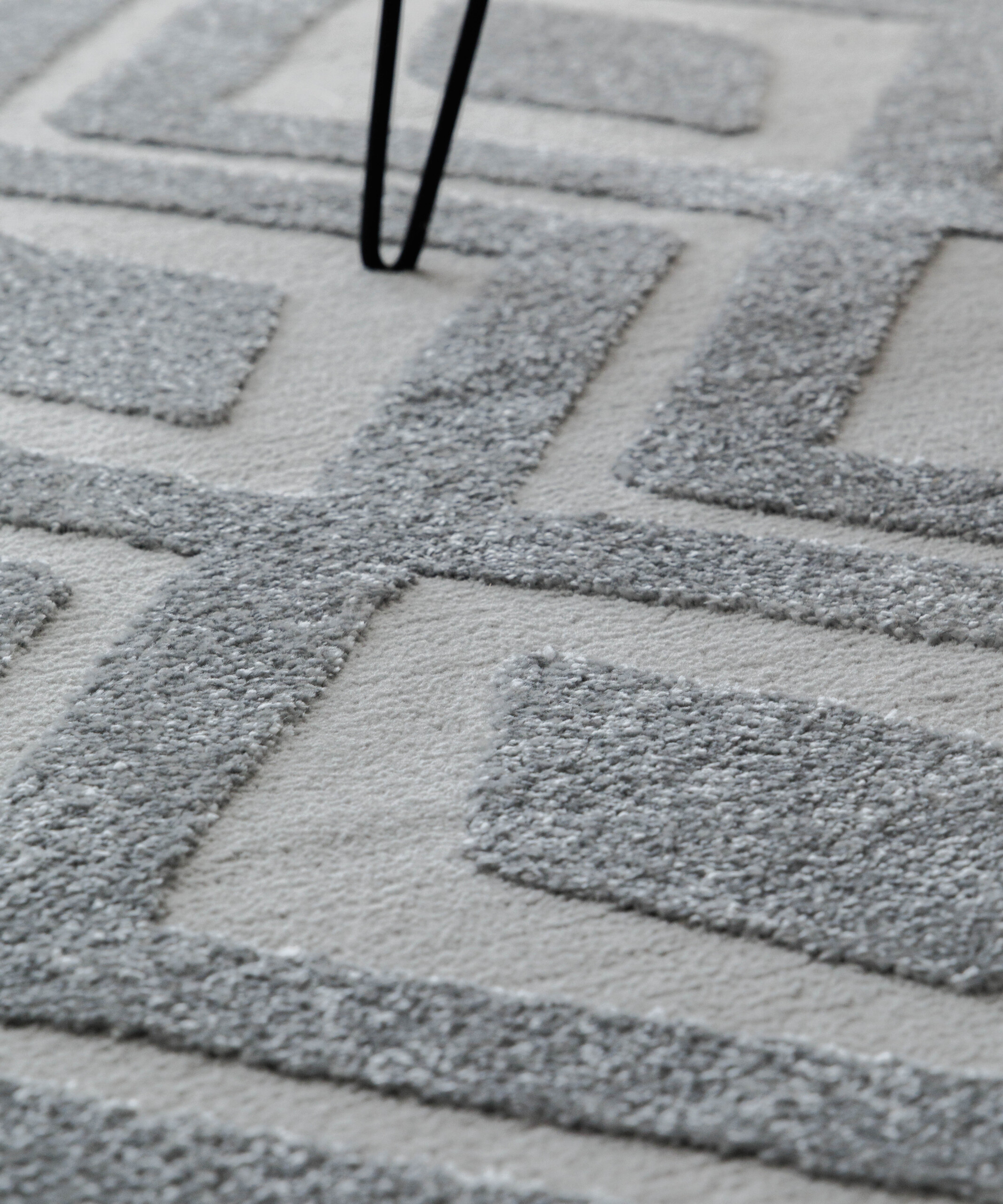 Teppich Skandinavisch - Contour Diamond Grau - close up Teppich Skandinavisch - Contour Diamond Grau - close up