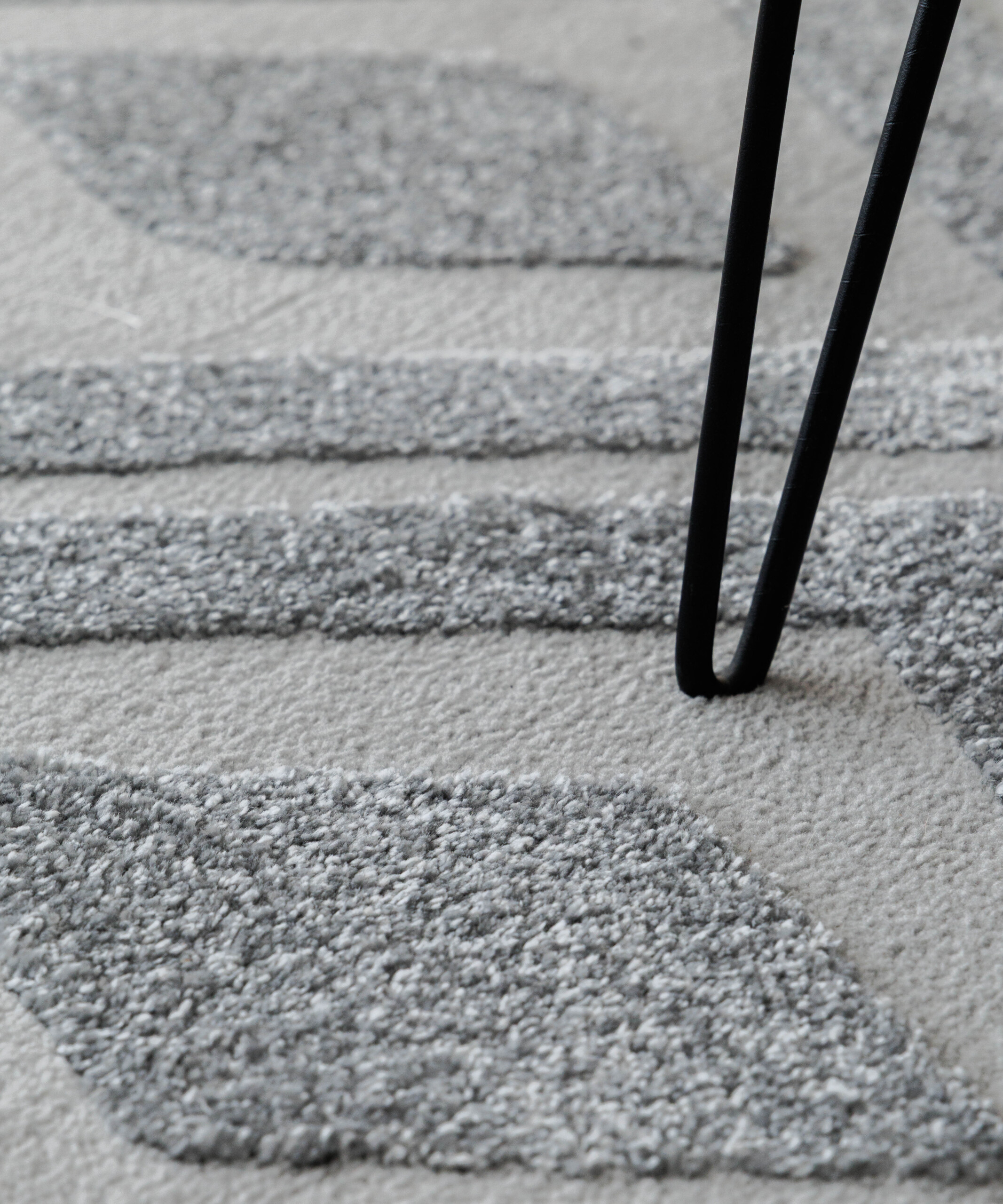 Teppich Skandinavisch - Contour Diamond Grau - close up Teppich Skandinavisch - Contour Diamond Grau - close up