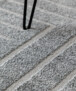 Teppich Rund Skandinavisch - Contour Edge Grau - close up, thumbnail