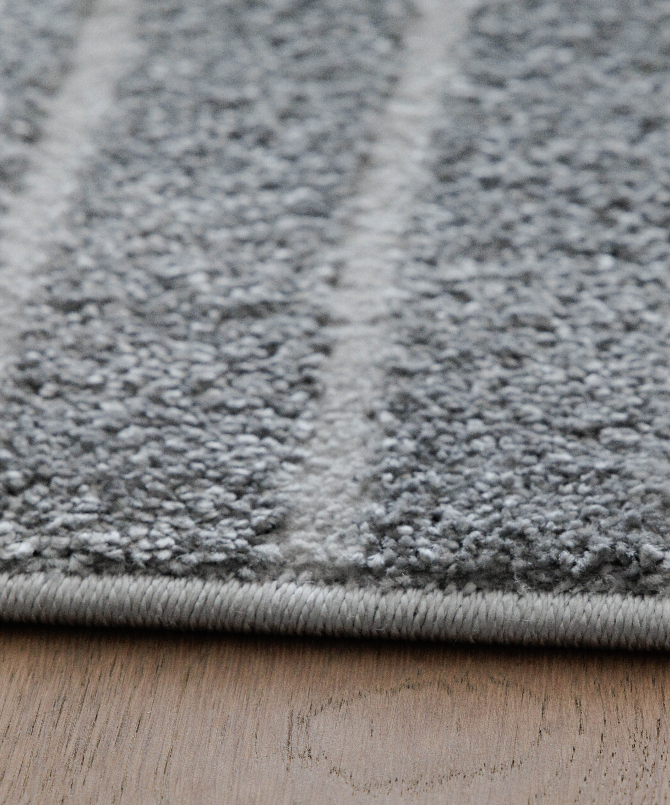 Teppich Skandinavisch - Contour Edge Grau - close up Teppich Skandinavisch - Contour Edge Grau - close up