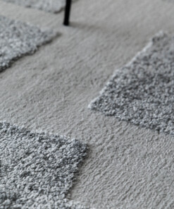 Teppich Rund Skandinavisch - Contour Stone Grau - close up, thumbnail