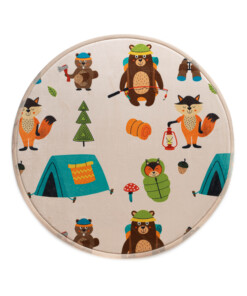 Spielteppich Rund - Pluffy Forest animals Multi - overzicht