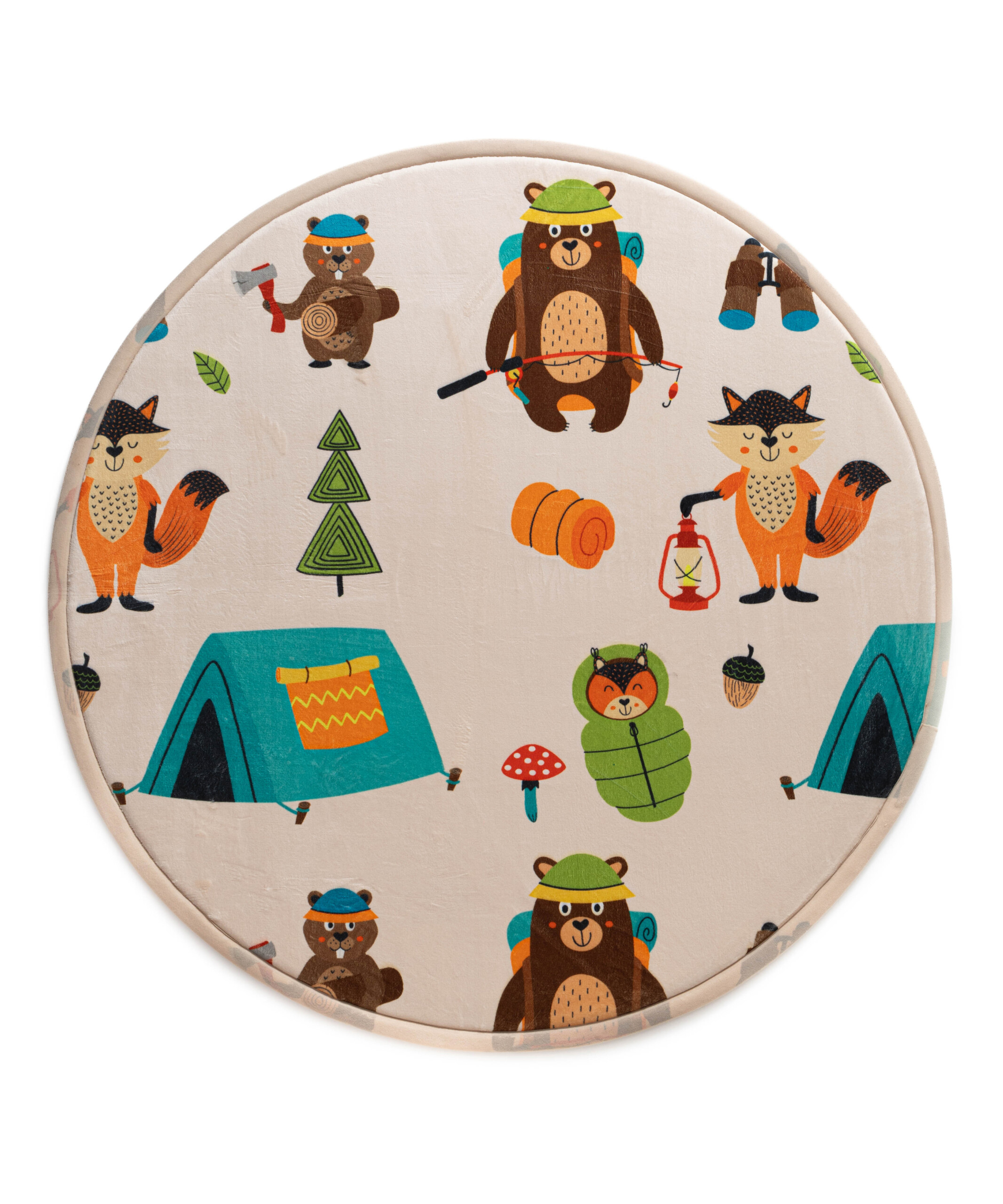 Spielteppich Rund - Pluffy Forest animals Multi - overzicht Spielteppich Rund - Pluffy Forest animals Multi - overzicht