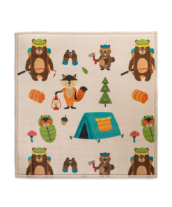 Spielteppich Quadratisch - Pluffy Forest animals Multi - overzicht, thumbnail