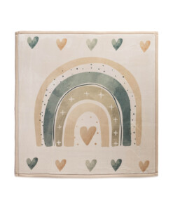 Spielteppich Quadratisch - Pluffy Heart Creme/Multi - overzicht, thumbnail