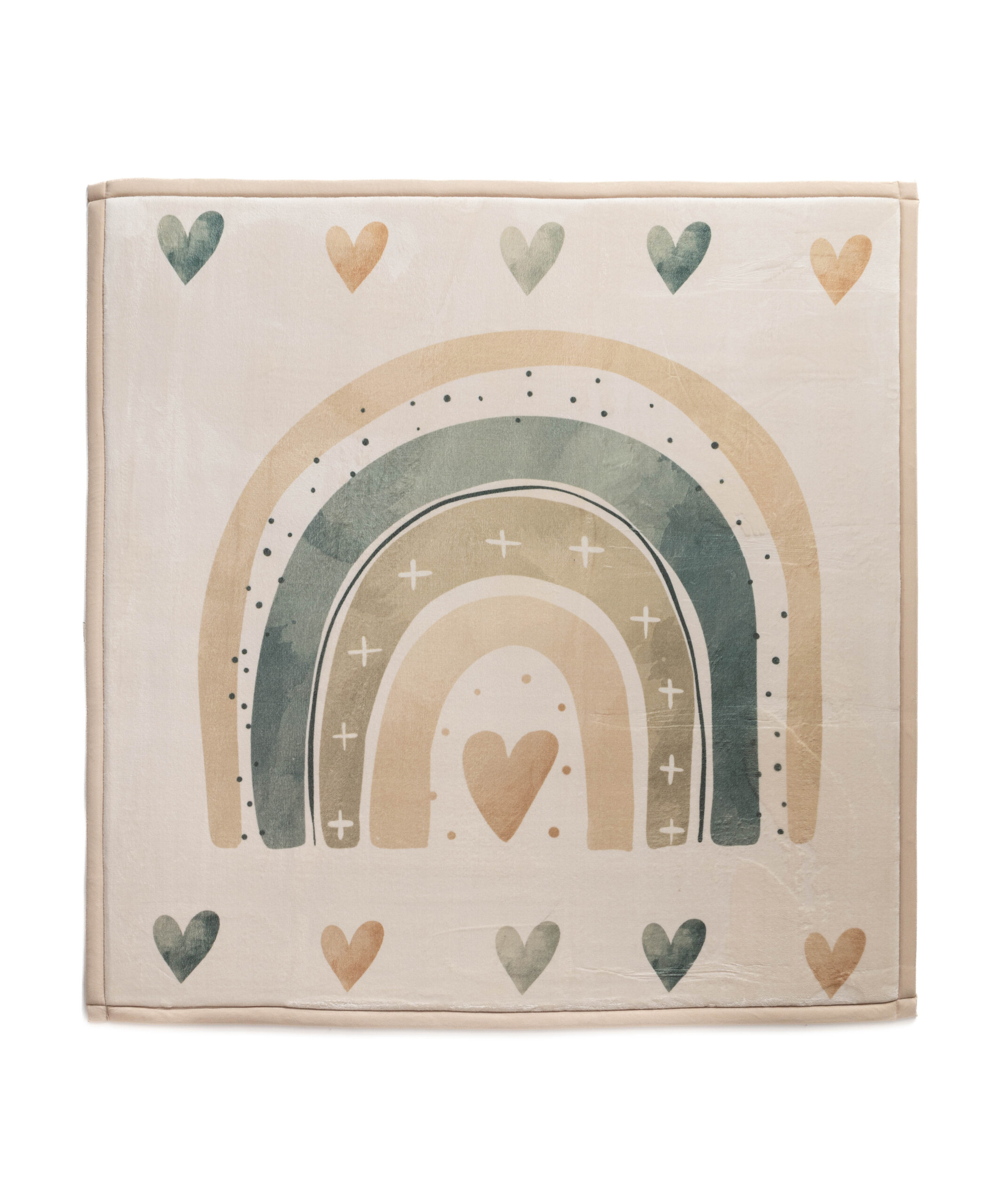 Spielteppich Quadratisch - Pluffy Heart Creme/Multi - overzicht Spielteppich Quadratisch - Pluffy Heart Creme/Multi - overzicht