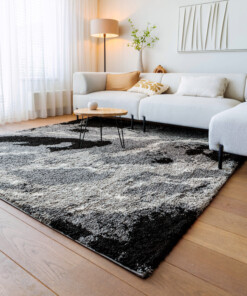 Hochflor Teppich Quadratisch Marble Artisan - Grau - sfeer