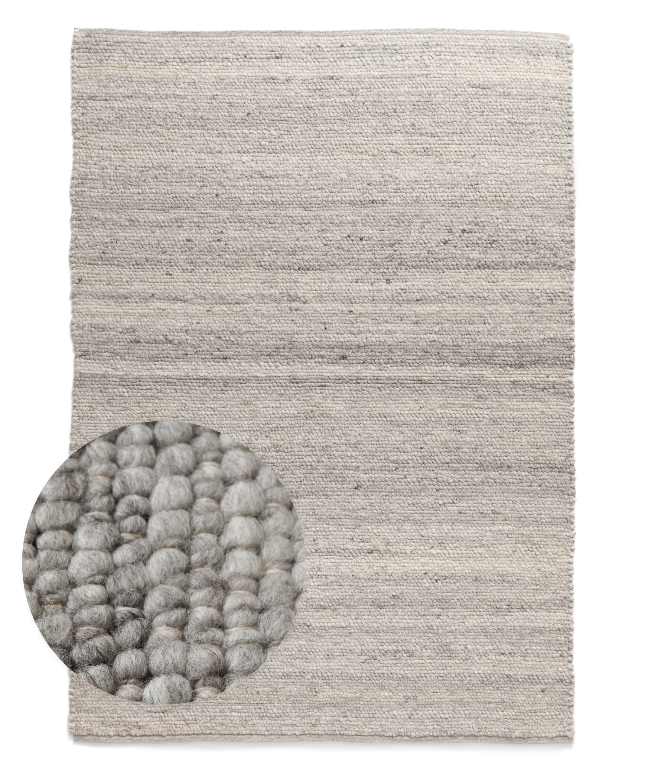 Wollteppich - Heimur Grau/Natur - overzicht Wollteppich - Heimur Grau/Natur - overzicht