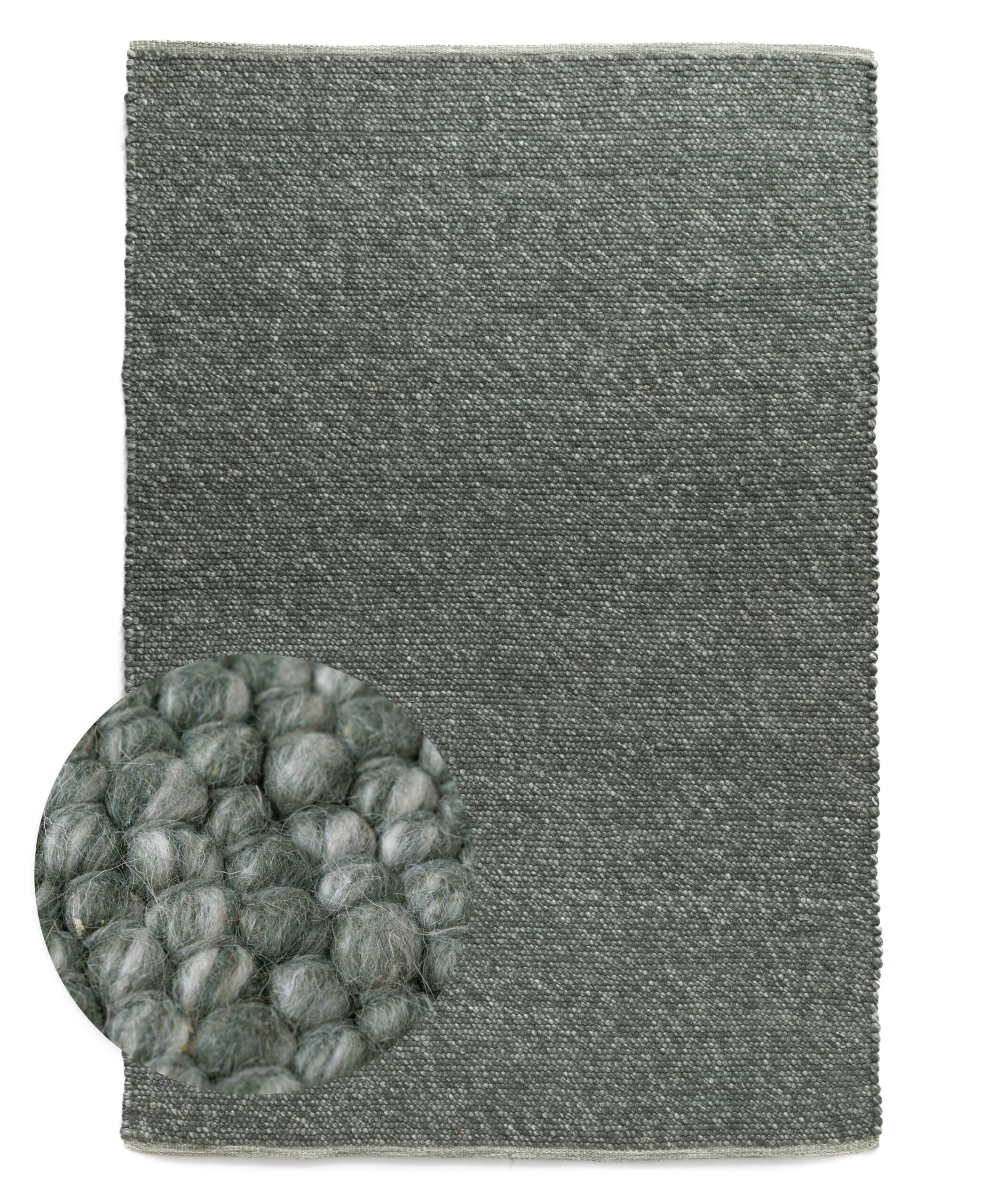 Wollteppich - Silvull Grün - overzicht Wollteppich - Silvull Grün - overzicht