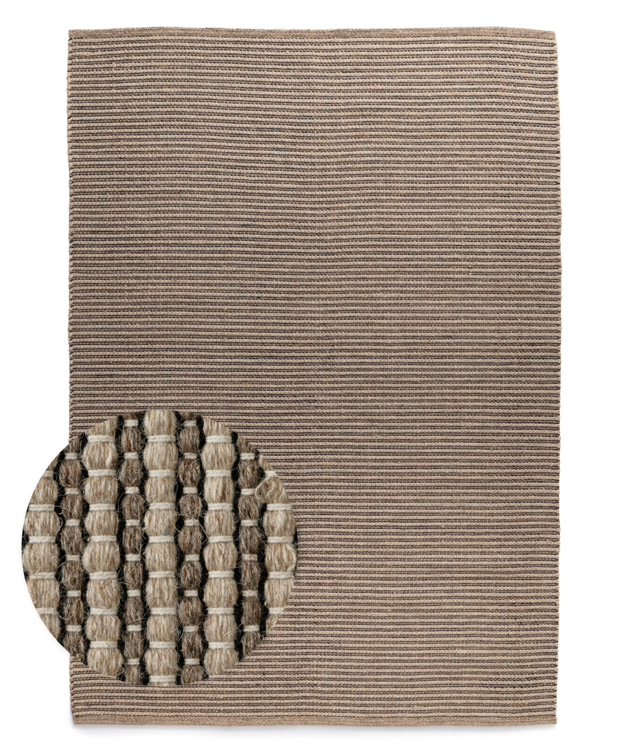 Wollteppich - Strim Beige - overzicht Wollteppich - Strim Beige - overzicht