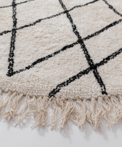 Runde Badematte - Ayla Elfenbein - close up
