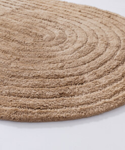 Ovale Badematte - Stille Beige - close up, thumbnail Ovale Badematte - Stille Beige - close up, thumbnail
