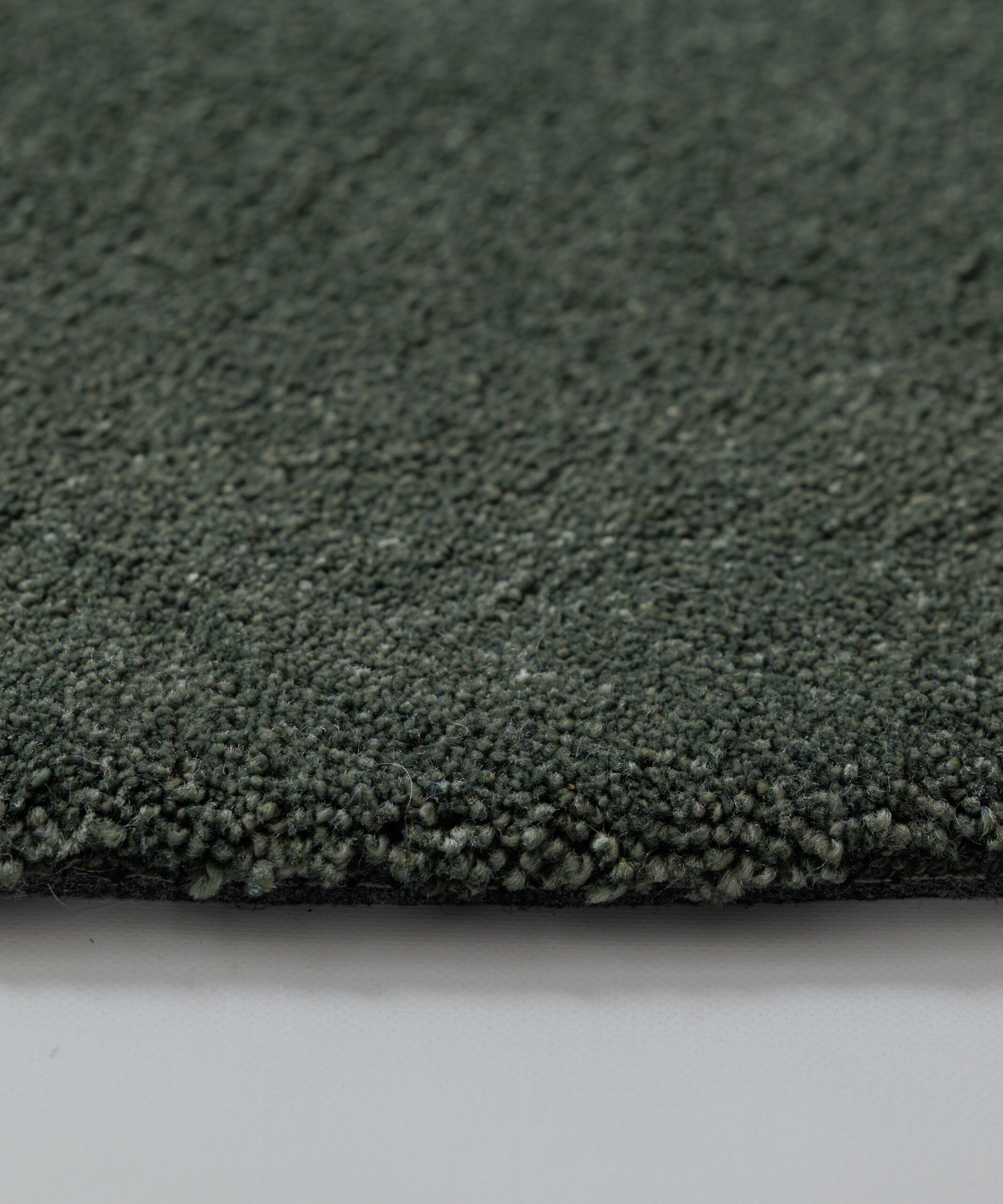 Waschbarer Teppich Rund - Clean Prestige Grün - close up Waschbarer Teppich Rund - Clean Prestige Grün - close up