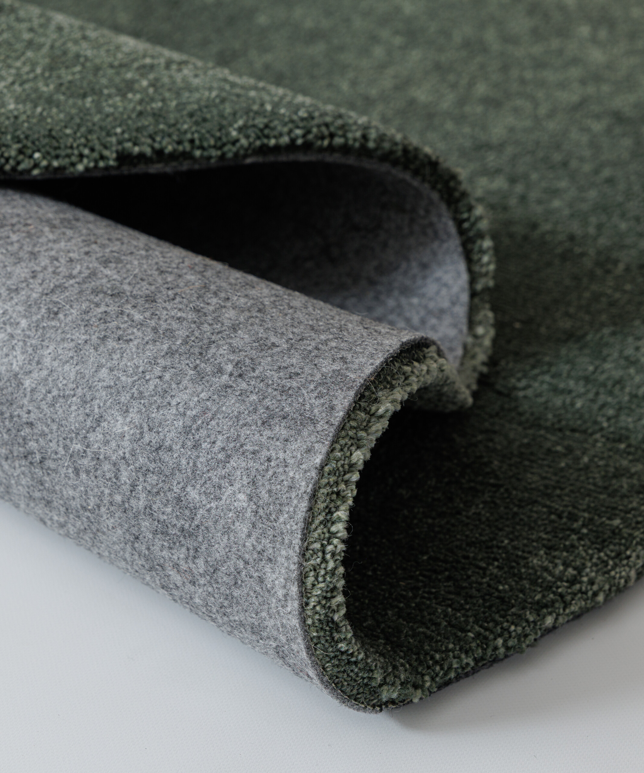 Waschbarer Teppich Rund - Clean Prestige Grün - close up Waschbarer Teppich Rund - Clean Prestige Grün - close up