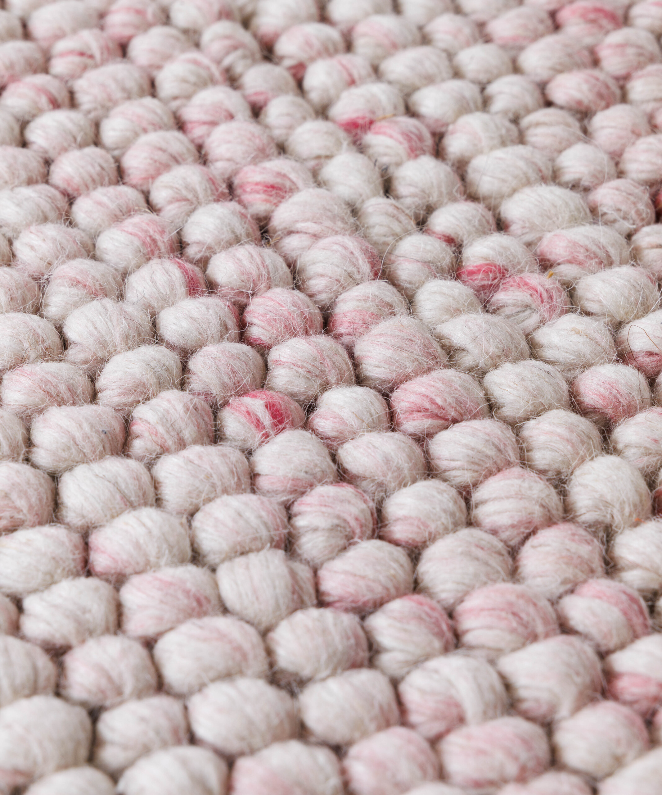 Wollteppich Rund - Fjell Creme/Pink - close up Wollteppich Rund - Fjell Creme/Pink - close up