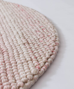 Wollteppich Rund - Fjell Creme/Pink - close up, thumbnail Wollteppich Rund - Fjell Creme/Pink - close up, thumbnail
