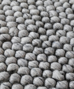 Wollteppich Rund - Fjell Hellgrau - close up, thumbnail Wollteppich Rund - Fjell Hellgrau - close up, thumbnail