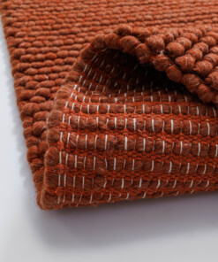Wollteppich - Fjell Terrakotta - close up, thumbnail