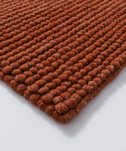 Wollteppich - Fjell Terrakotta - close up, thumbnail