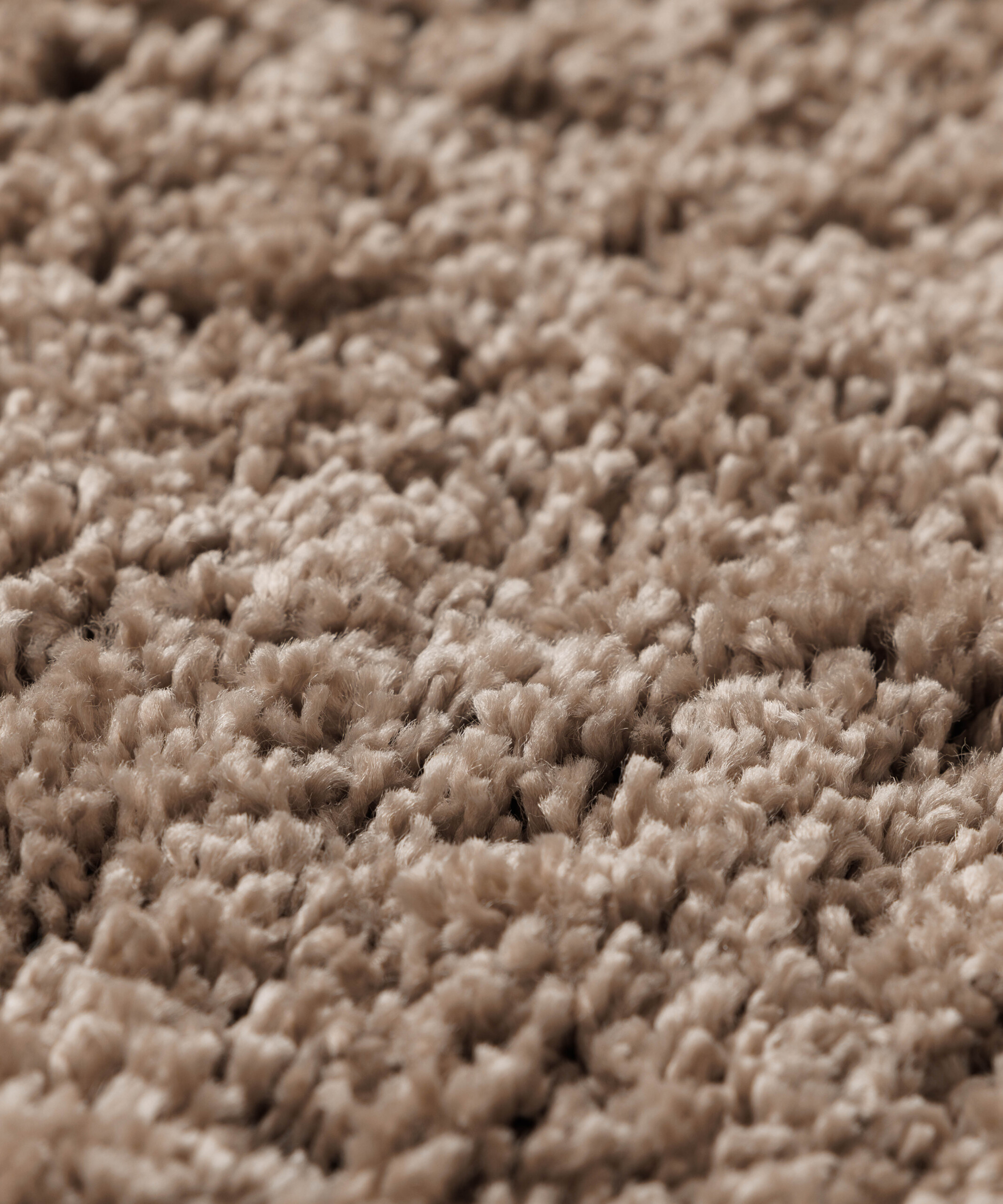 Hochflor Teppich Rund - Shaggy Grand Beige - close up Hochflor Teppich Rund - Shaggy Grand Beige - close up