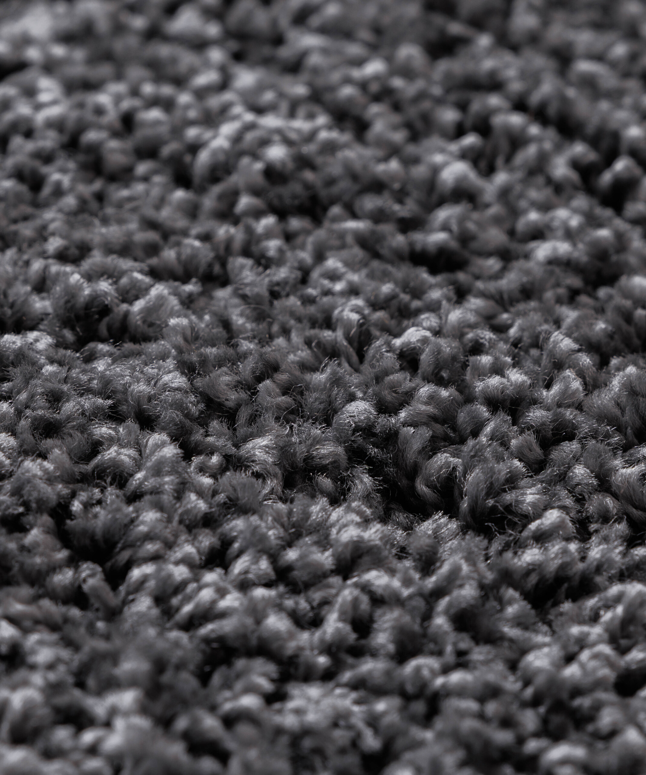 Hochflor Teppich Rund Shaggy Grand - Dunkelgrau - close up Hochflor Teppich Rund Shaggy Grand - Dunkelgrau - close up