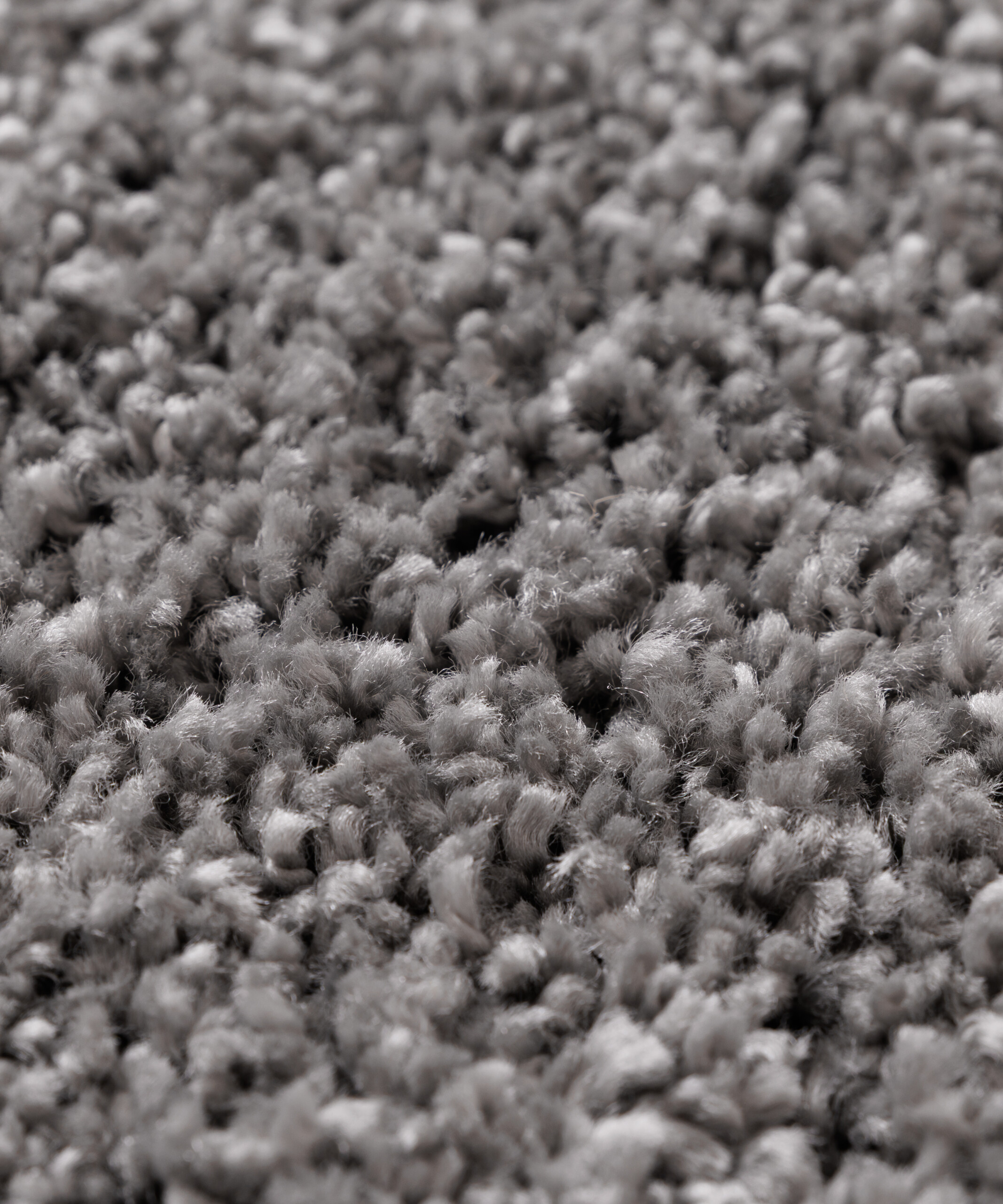 Hochflor Teppich Rund Shaggy Grand - Hellgrau - close up Hochflor Teppich Rund Shaggy Grand - Hellgrau - close up
