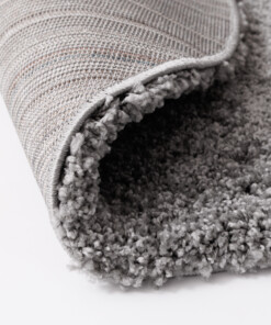 Hochflor Teppich Rund Shaggy Grand - Hellgrau - close up, thumbnail Hochflor Teppich Rund Shaggy Grand - Hellgrau - close up, thumbnail