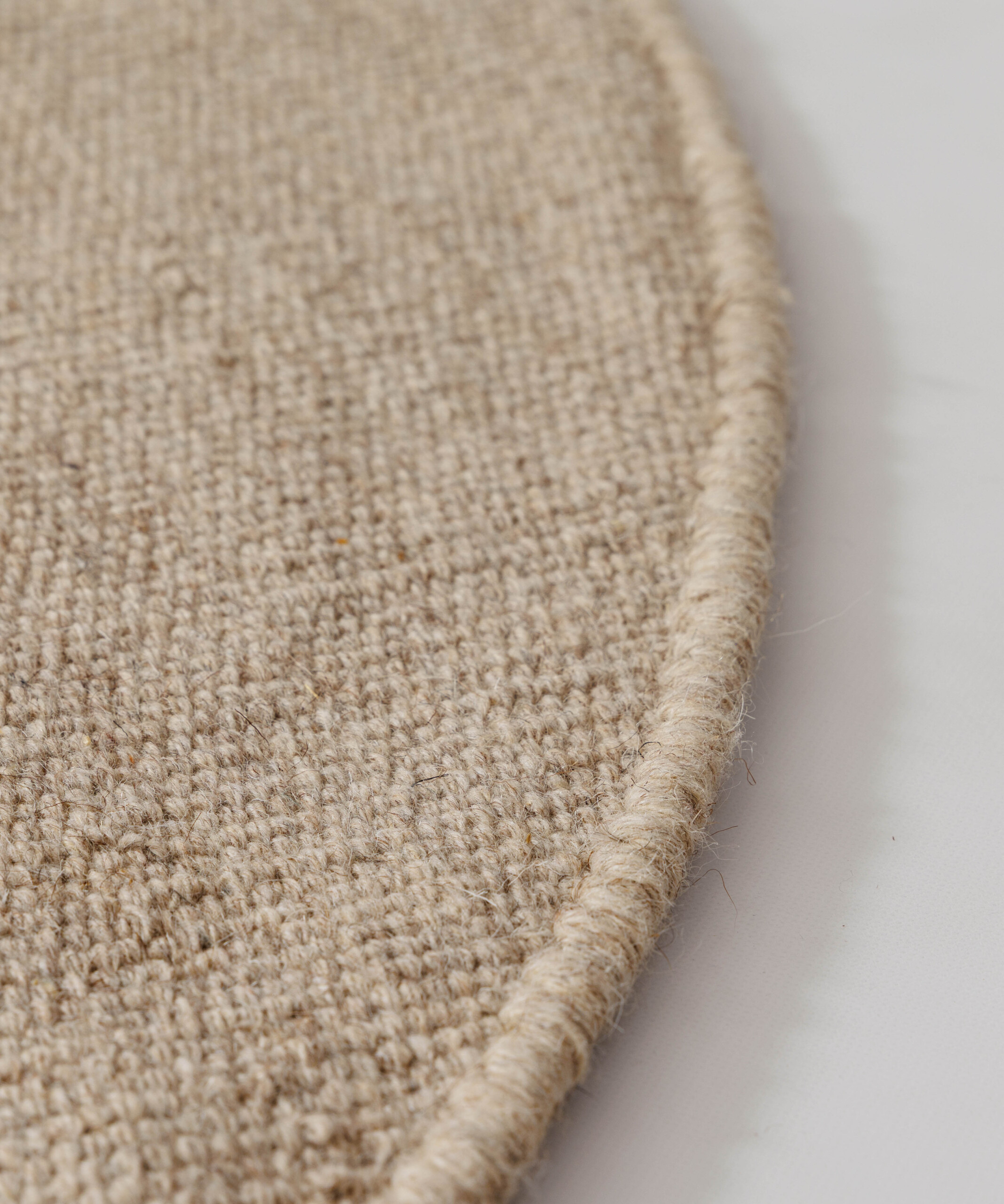 Runder Wollteppich - Grund Beige - close up Runder Wollteppich - Grund Beige - close up