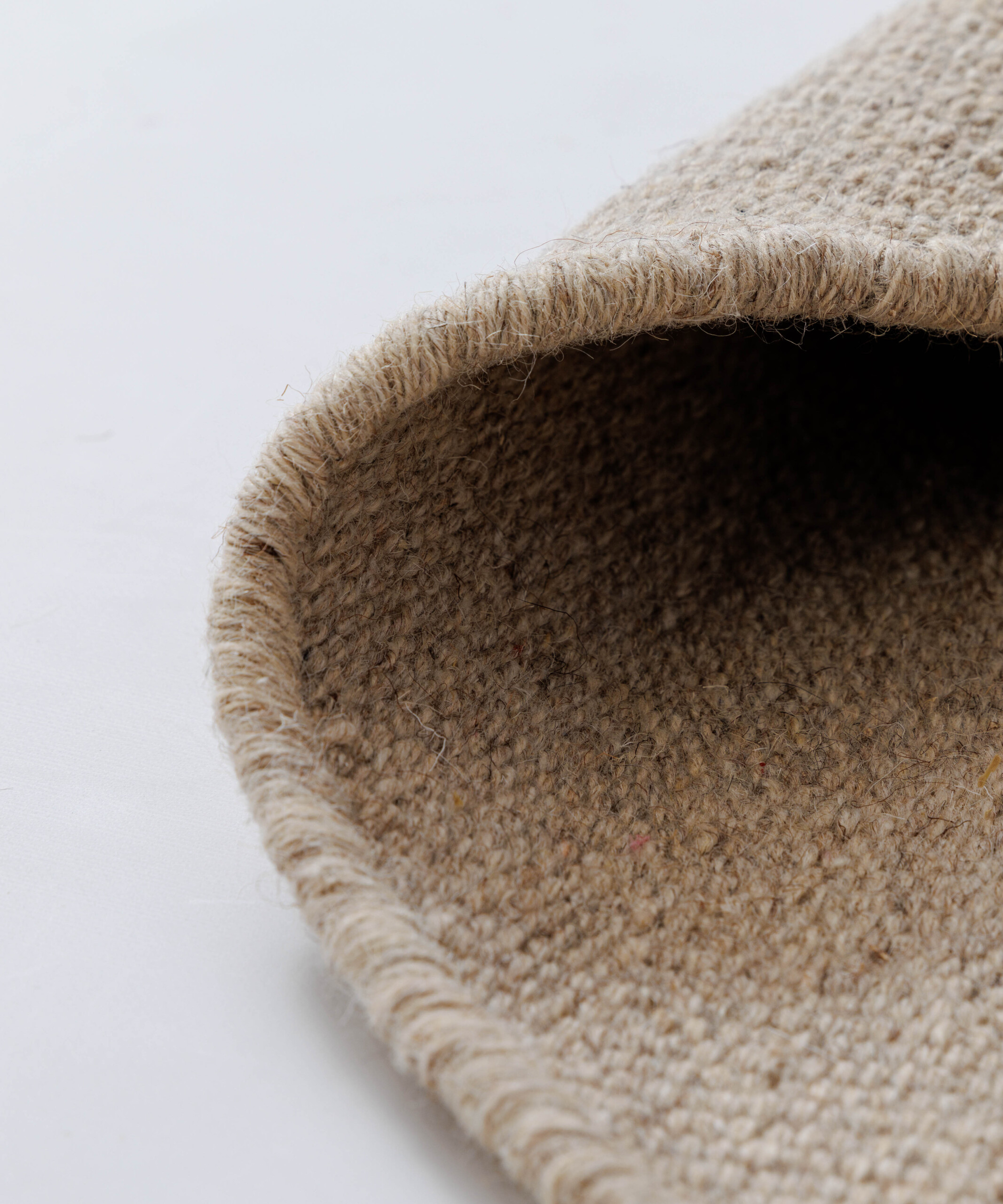 Runder Wollteppich - Grund Beige - close up Runder Wollteppich - Grund Beige - close up