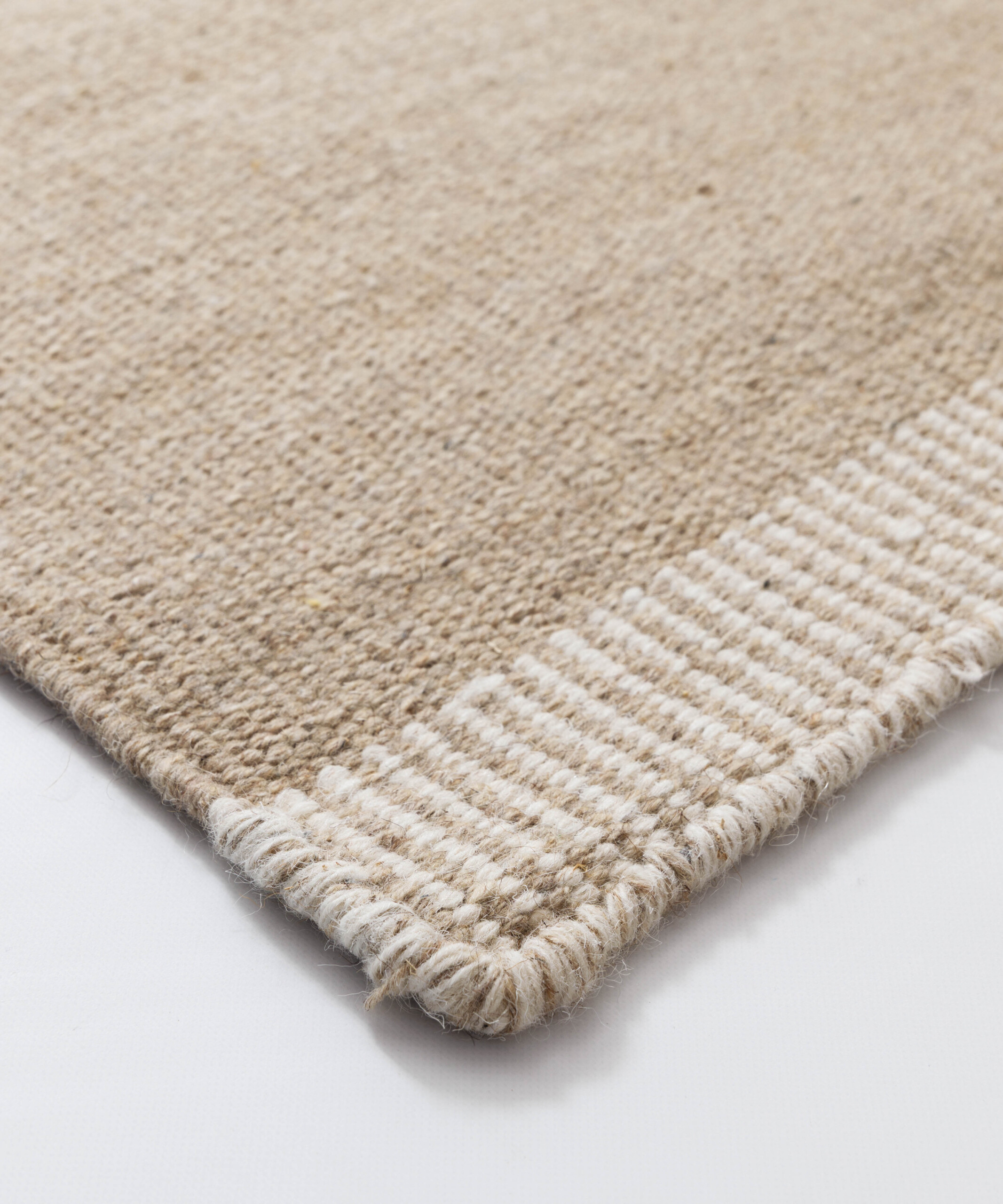 Wollteppich - Grund Beige - close up Wollteppich - Grund Beige - close up